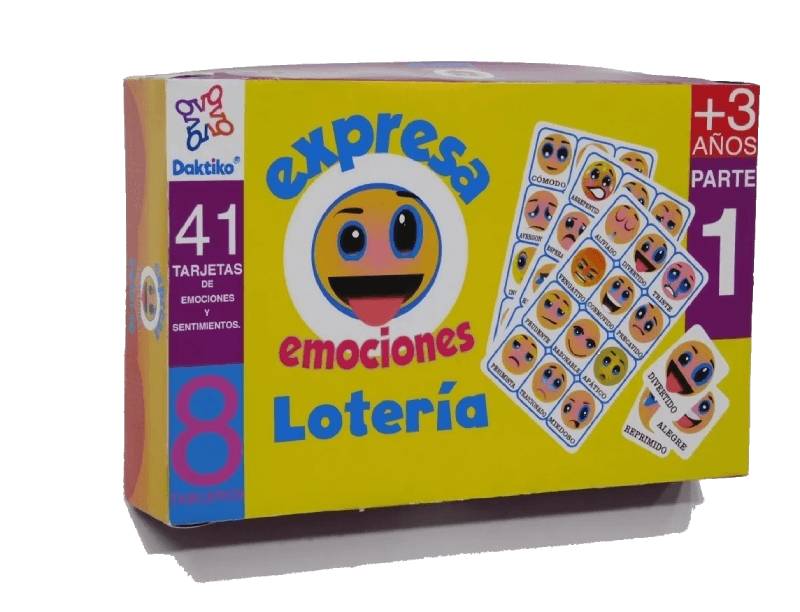 El Juego De Las Emociones: Lotería Con 8 Tableros Y 41 Tarjetas 
