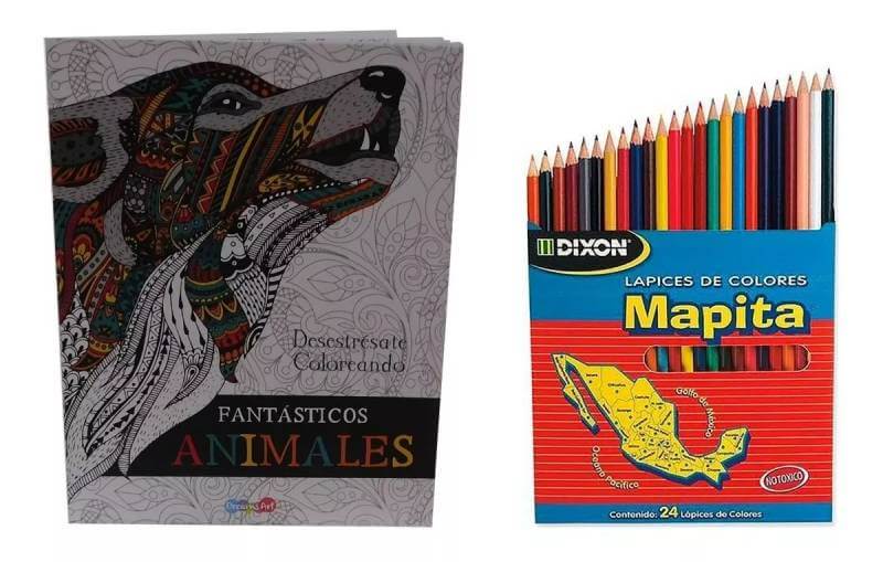 Libro Relax (animales Para Colorear) Con 24 Colores Incluido

